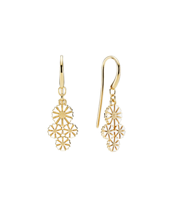 LUND COPENHAGEN MARGUERIT ØRERING SØLV FORGYLDT - 9095046-2-M