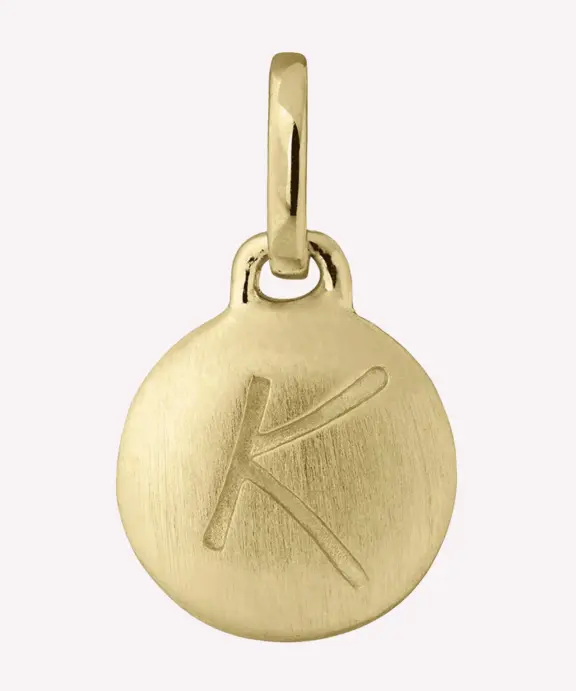 byBiehl VEDHÆNG MED BOGSTAVET D, LOVE AND FRIENDSHIP I FORGYLDT SØLV – 7-1501-GP-D