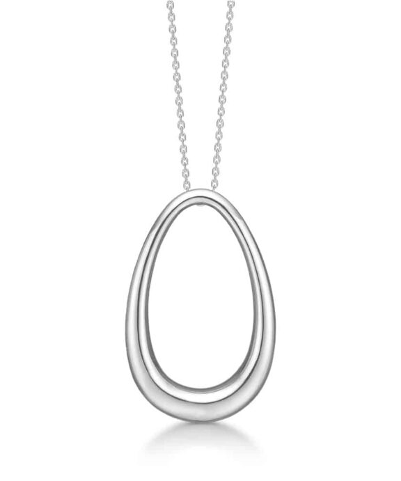 MADS Z OPEN ELLIPSE HALSKÆDE SØLV - 2120039