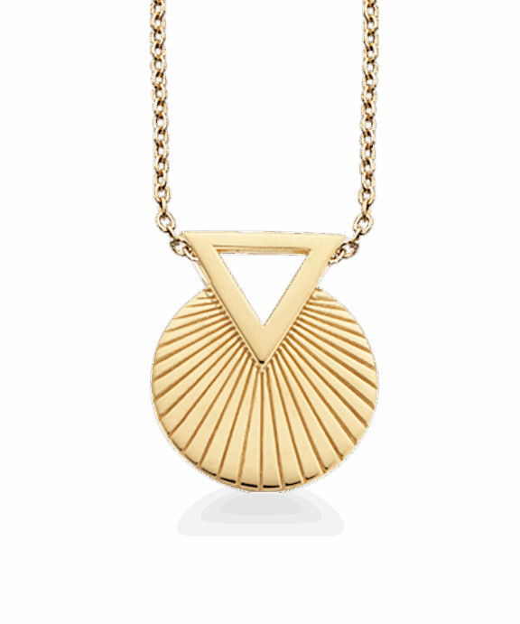 SCROUPLES HALSKÆDE SØLV FORGYLDT MED PLISSÉ - 234782