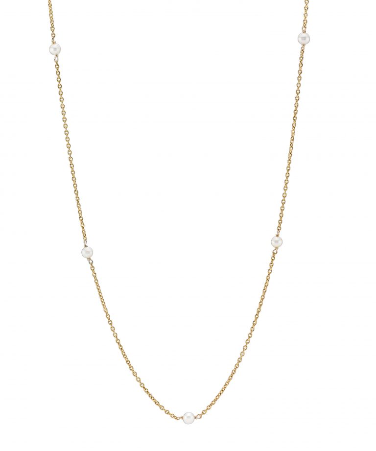 LUND COPENHAGEN 8 KARAT GULD HALSKÆDE MED FERSKVANDSPERLE 45-48 CM - 3021158-33