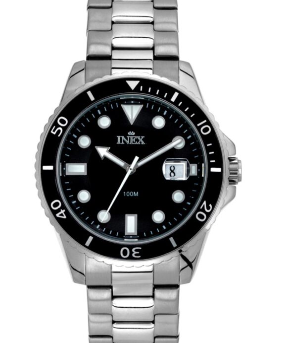 INEX HERRE UR STÅL MED SORT KRANS - A69490S5P