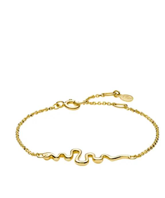 SISTIE YOUNG ONE SNAKE ARMBÅND SØLV FORGYLDT - Z3031GS