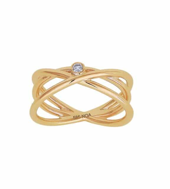 SIERSBØL RING 14 KARAT MED 0,04 CARAT DIAMANT - 10162370500