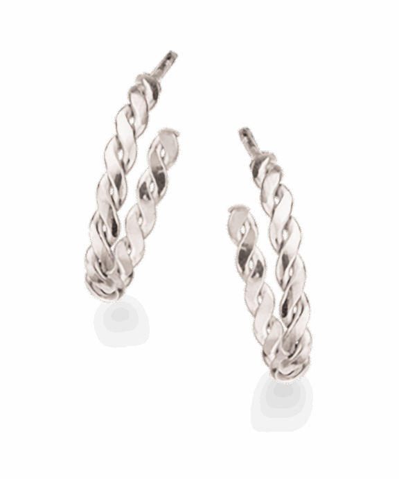 SCROUPELS SØLV ØRERINGE CREOL SNOET - 155342