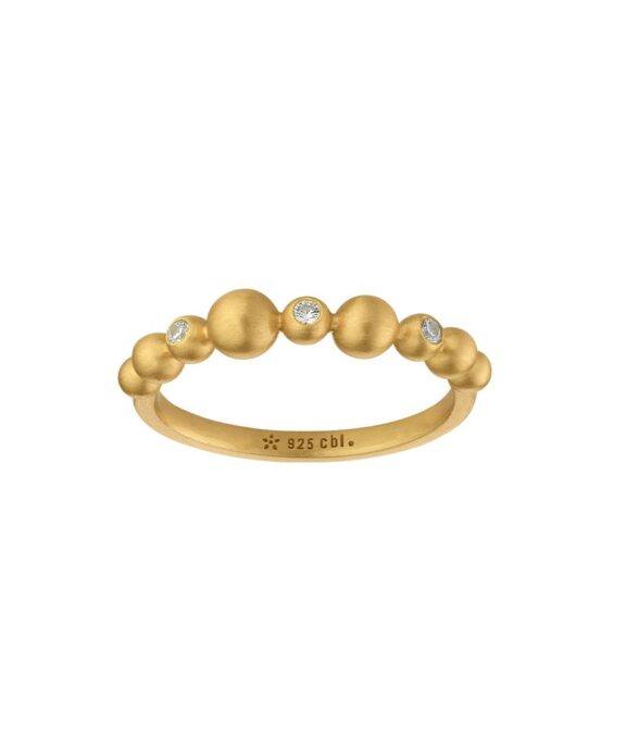 BYBIEHL PEBBLES RING SØLV FORGYLDT - 5-3802A-GP