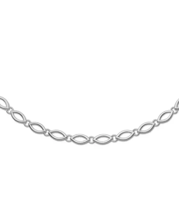 RANDERS SØLV HALSKÆDE SØLV OVAL LED - 506407