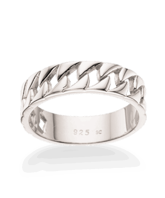 SCROUPLES SØLV RING PANSER MØNSTER - 726212