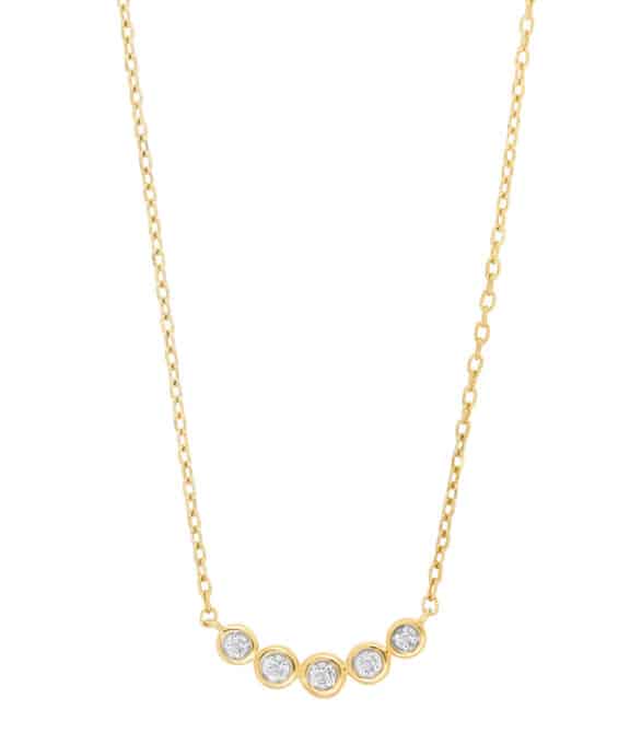 SIERSBØL HALSKÆDE I 14 KARAT GULD MED BRILLANTER - 810 001BR5