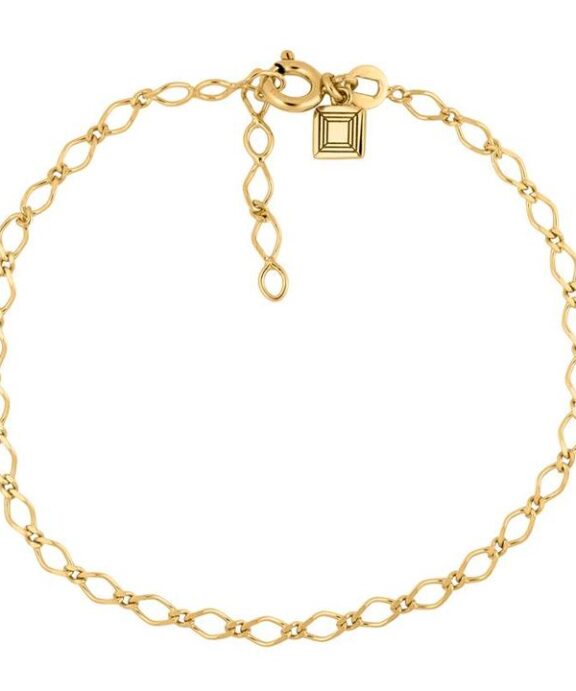 CARRÉ CHAIN GANG ARMBÅND SØLV FORGYLDT - FB 4329 16+1,5+1,5
