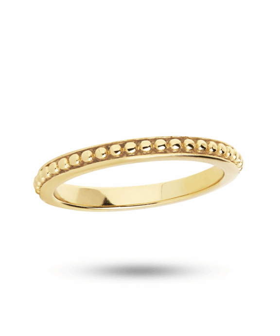 CARRÉ RING SØLV FORGYLDT - FR 4302