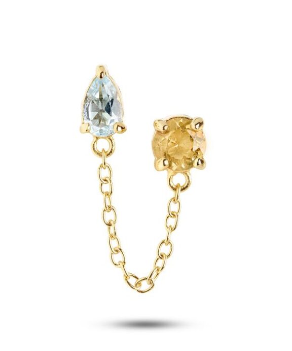 CARRÉ GEM CANDY ØRERING SØLV FORGYLDT - FS 4299 BTCI 1PC