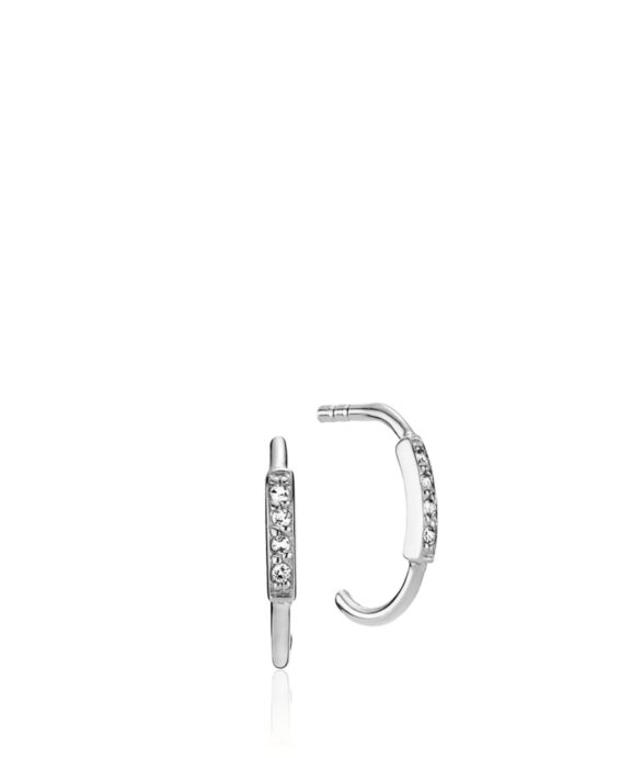 SISTIE BRILLIANT SØLV ØRERINGE MED SMÅ ZIRKONIA - Z1125SWSWHITE
