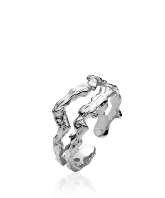 SISTIE SIGNE KRAGH SØLV RING MED MØNSTER - Z4032SWS