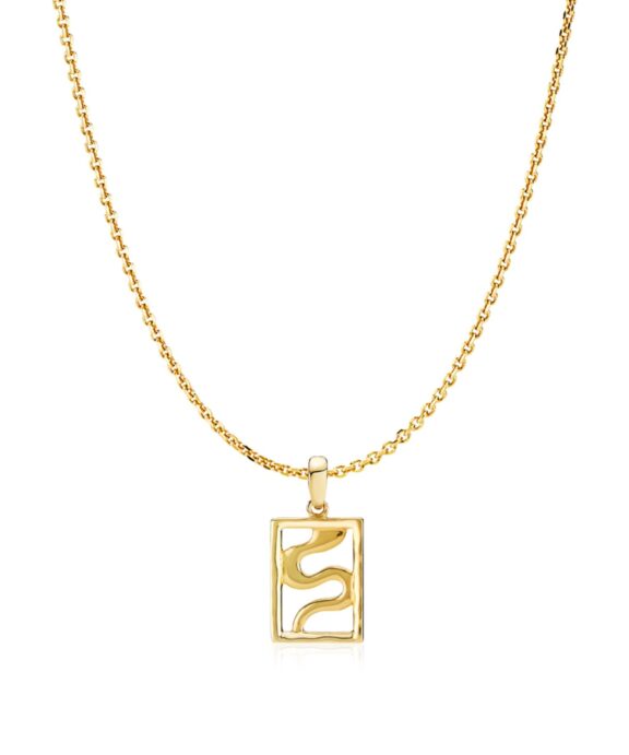 SISTIE KATHRINE FISKER SØLV FORGYLDT HALSKÆDE - ZS20215GS45