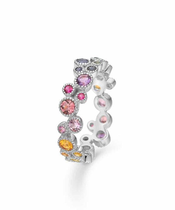 Mads Z Luxury Rainbow ring - 14 karat hvidguld