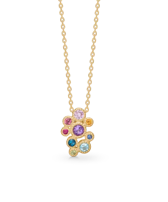 MADS Z LUXURY RAINBOW 14 KARAT GULD HALSKÆDE RAINBOW - 1534062