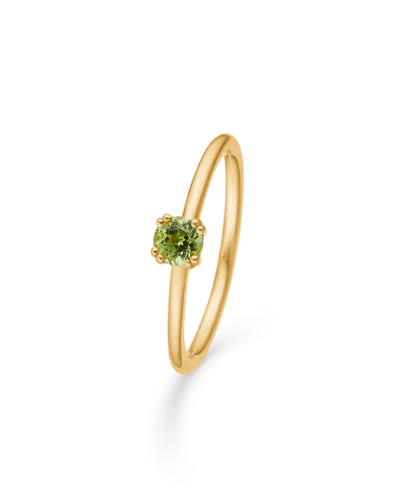 MADS Z POETRY SOLITAIRE PERIDOT GULD 14 KARAT GULD RING - 1546053