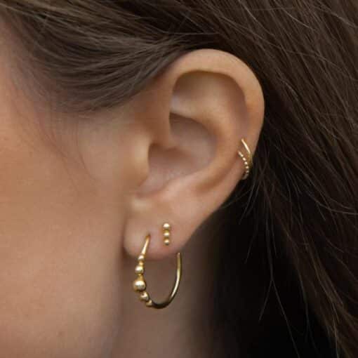 NORDAHL JEWELLERY ØRERINGE SØLV FORGYLDT - 30257675900 - Image 2