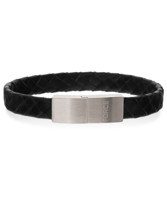 SCROUPLES FORCE ARMBÅND SORT FLET LÆDER - 03161,21