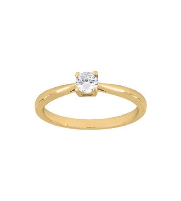 JOANLI NOR HEGENOR RING 4MM SØLV FORGYLDT - 104510459