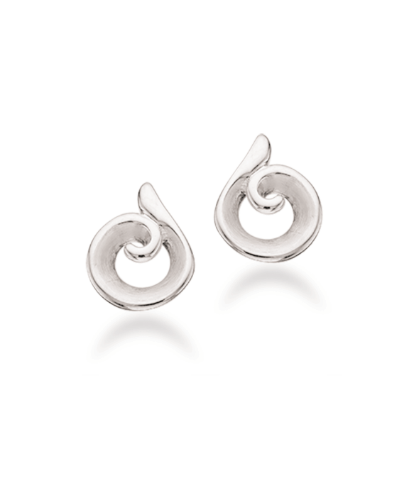 SCROUPLES SØLV ØRERINGE MAT OG BLANK - 156752