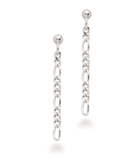 SCROUPLES SØLV ØRERINGE MED FIGAROKÆDE - 156952