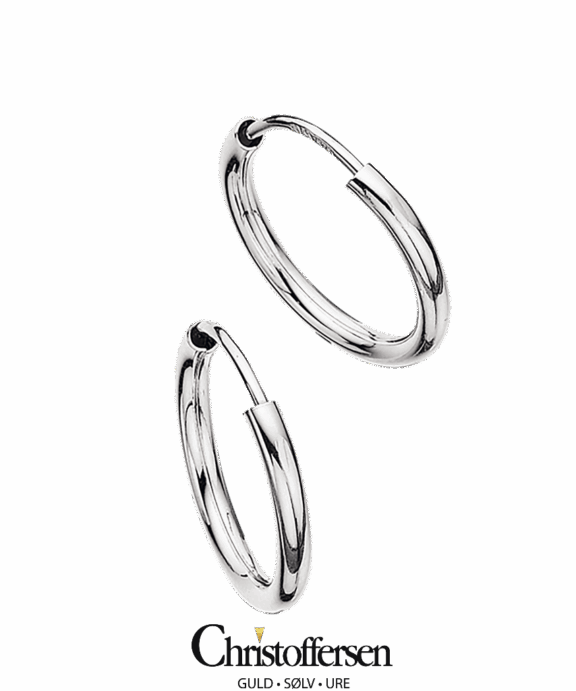 SCROUPLES SØLV CREOLER 2X16 MM - 190112