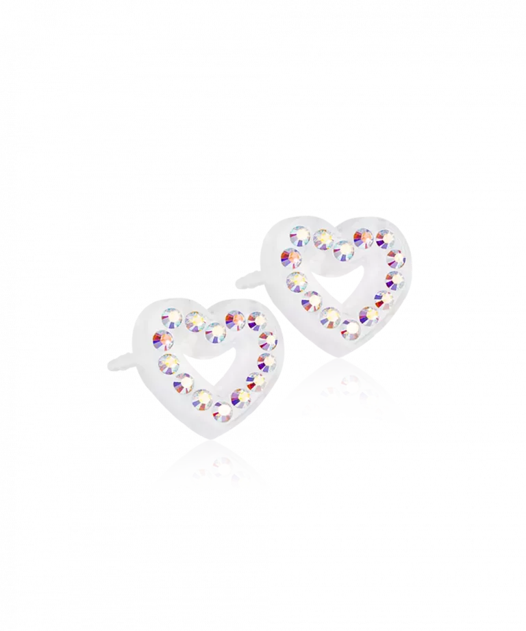BLOMDAHL ØRERINGE PLASTIK BRILLIANCE HEART - 15-01121-02