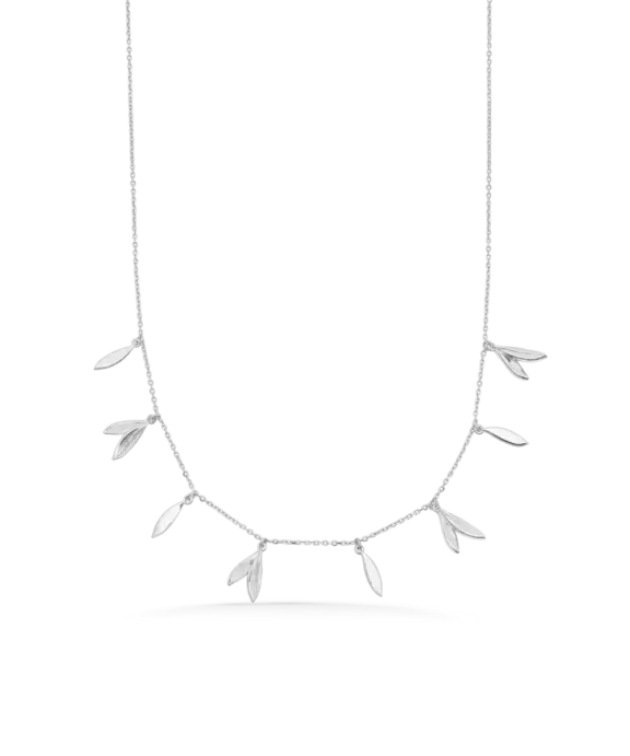 MADS Z PAPAGENA SØLV HALSKÆDE MED SMÅ FJER - 2120081