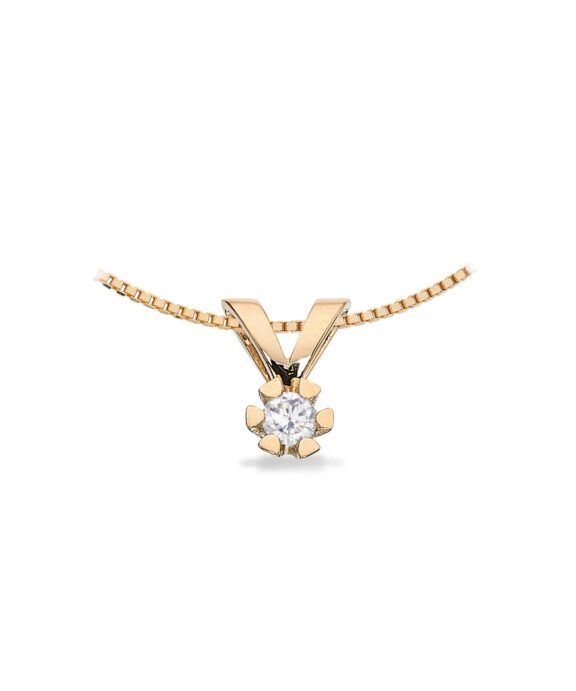 SCOUPLES VIDA VEDHÆNG 8 KARAT GULD MED BRILLANT 0,05 CARAT - 2813,05