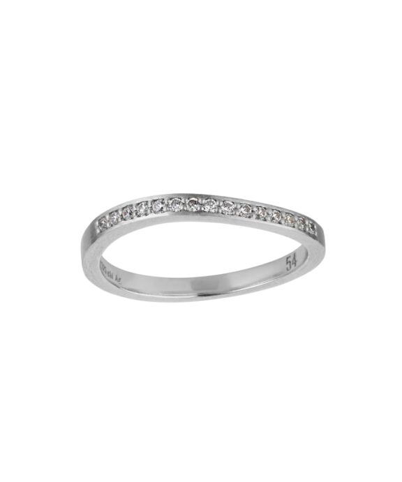 BYBIEHL RING SØLV OCEAN FLOW BAND SPARKLE - 5-4203A-R