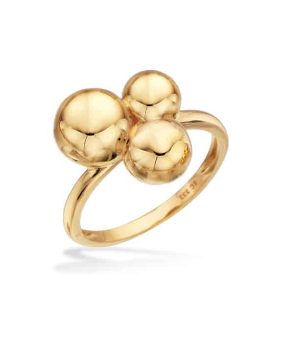 SCOUPLES RING 8 KARAT GULD MED KUGLER - 712673