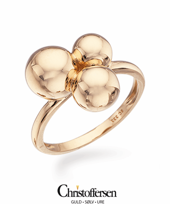 SCOUPLES RING 8 KARAT GULD MED KUGLER - 712673
