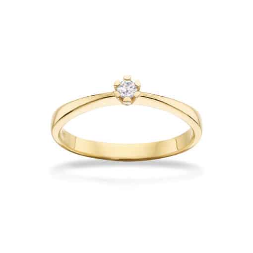 SCROUPLES VIDA RING 8 KARAT GULD MED BRILLANT 0,05 CARAT - 7813,05