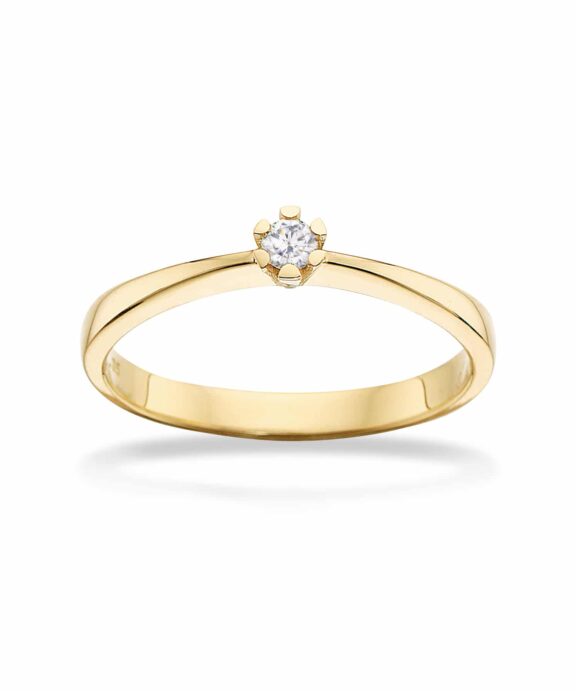 SCROUPLES VIDA RING 8 KARAT GULD MED BRILLANT 0,05 CARAT - 7813,05