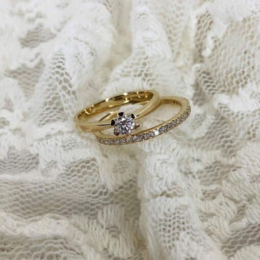 SCROUPLES VIDA RING 8 KARAT GULD MED BRILLANT 0,05 CARAT - 7813,05 - Billede 2