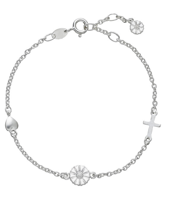 LUND COPENHAGEN ARMBÅND MED TRO HÅB KÆRLIGHED SØLV 7,5+5 MM - 9015053-H