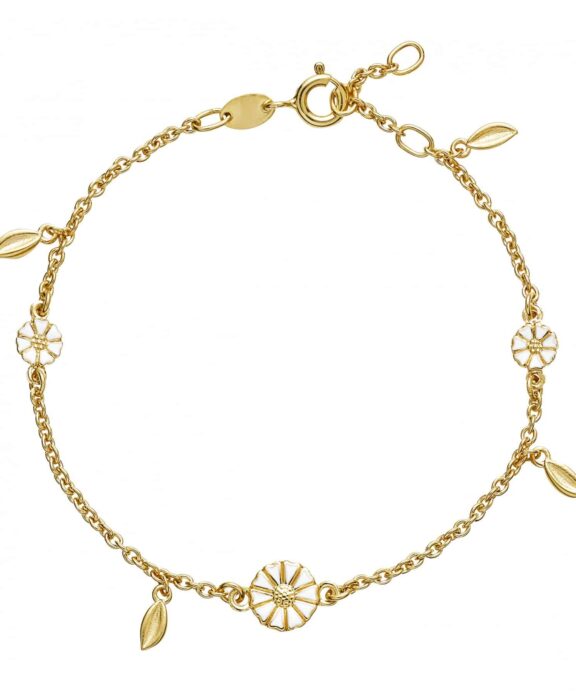 LUND OF COPENHAGEN ARMBÅND SØLV FORGYLDT BLADE MARGUERITE - 9015056-M