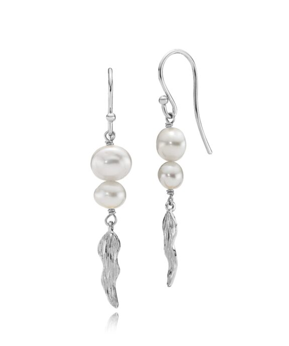 IZABEL CAMILLE ELLIE SØLV ØRERINGE MED PERLE - A1740SWS