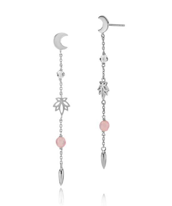 IZABEL CAMILLE MIE MOLTKE ØRERINGE SØLV MED MÅNE OG KRYSTALLER - A1749SWS