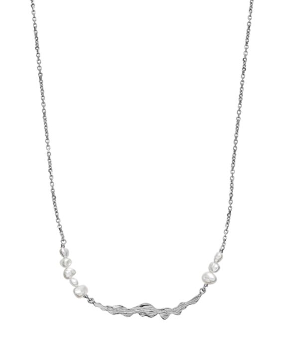 IZABEL CAMILLE ELLIE SØLV HALSKÆDE MED PERLE - A2047SWS