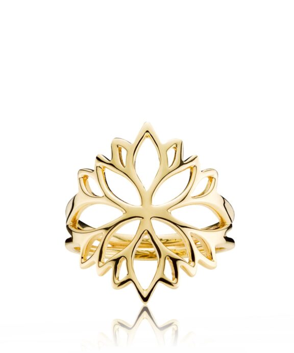IZABEL CAMILLE MIE MOLTKE RING SØLV FORGYLDT LOTUS - A4172GS
