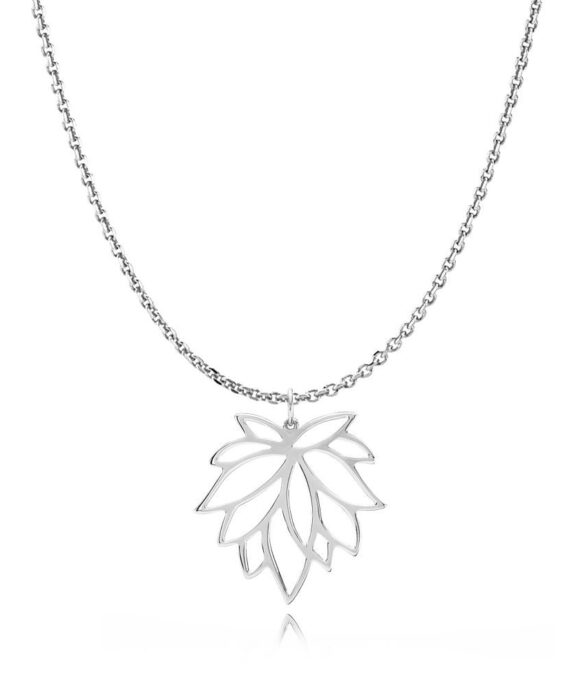 IZABEL CAMILLE HALSKÆDE SØLV MED LOTUS STOR - S20440SWS50