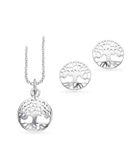 SCROUPLES PIXEL SØLV SÆT MED LIVETS TRÆ - PX1097