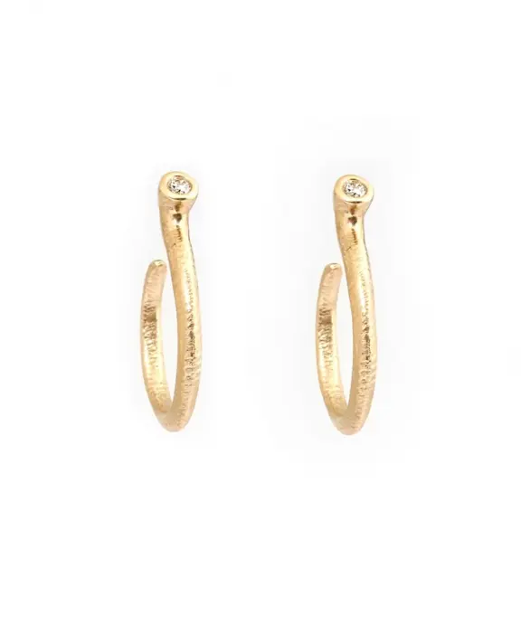 PER BORUP OPHELIA ØRERINGE 14 KARAT GULD 0,06 CT - 1120ØX