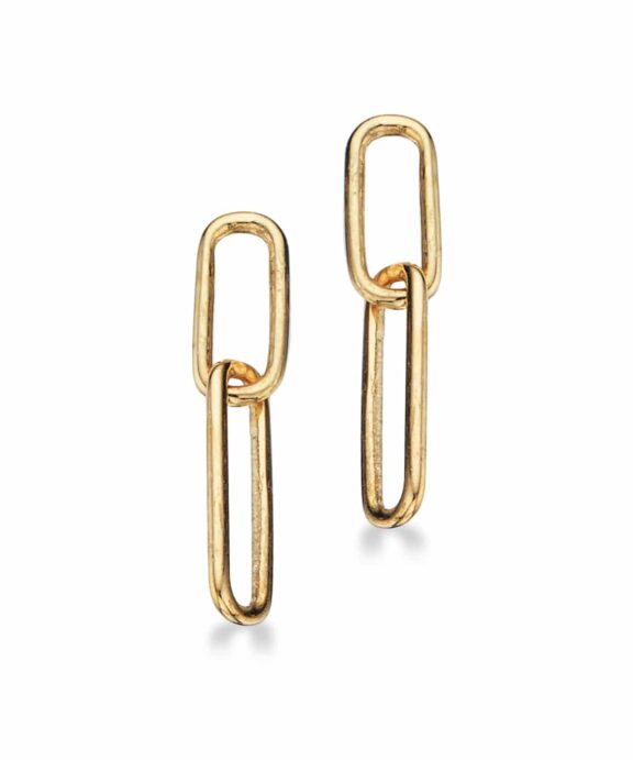 SCROUPLES 8 KARAT GULD ØRERINGE LINK - 120203