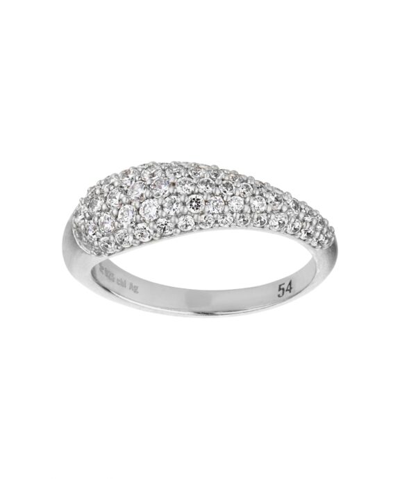 BYBIEHL RING SØLV OCEAN FLOW SPARKLES - 5-4202A-R