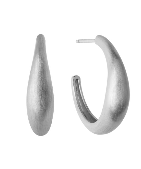 BYBIEHL ØRERING SØLV OCEAN FLOW HOOPS LARGE - 4-4203-R