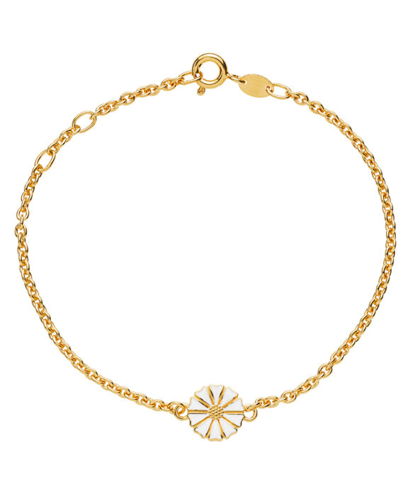 LUND COPENHAGEN SØLV FORGYLDT ARMBÅND MARGUERIT 1X9 MM - 901009-M